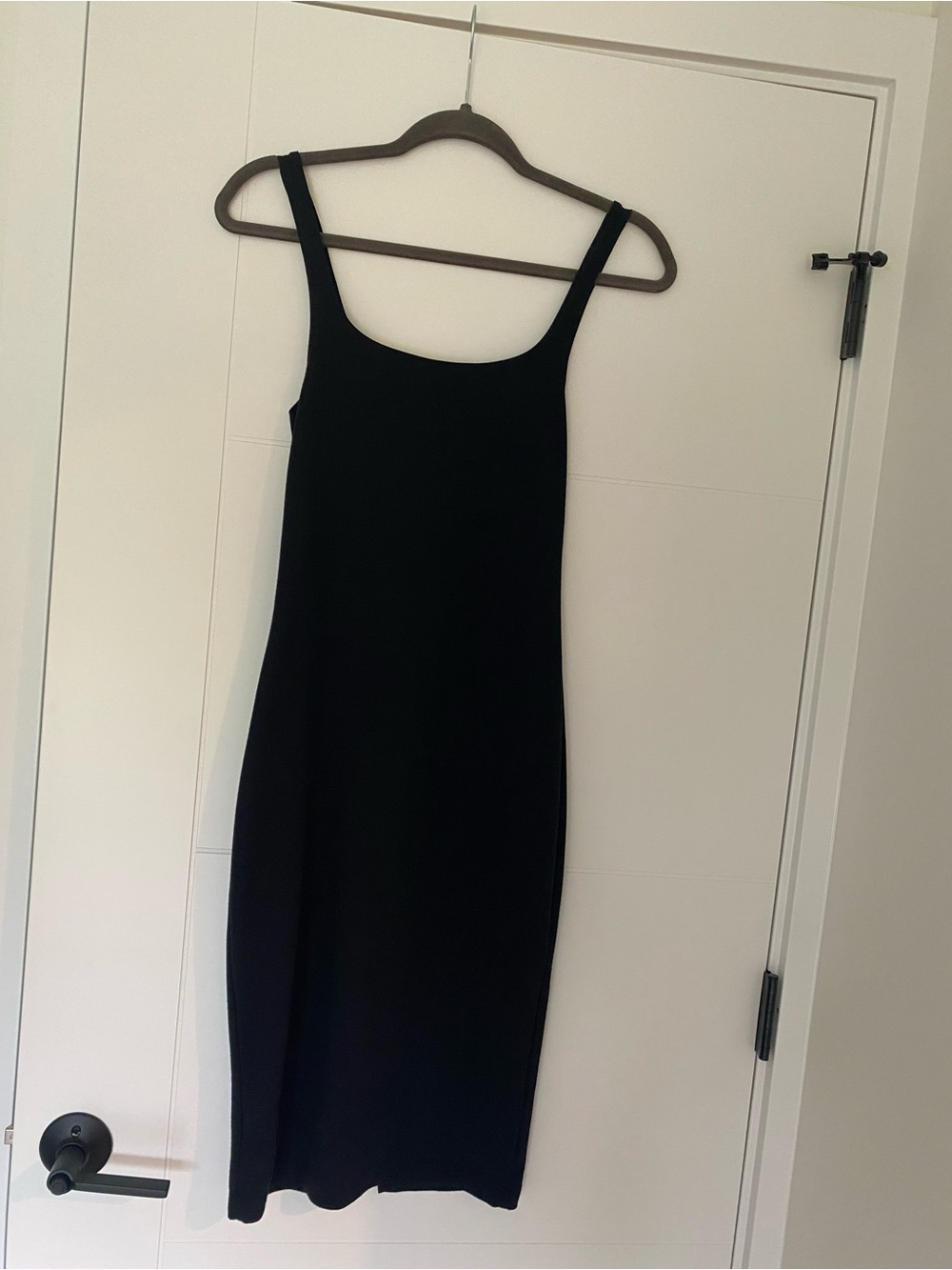 Zara Black Midi Slip Dress